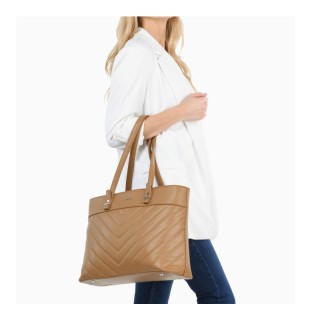 Γυναικεία Τσάντα Χειρός Χρώματος Καφέ Ανοιχτό Puccini BML016-2 Γυναικεία Τσάντα Χειρός Χρώματος Καφέ Ανοιχτό Puccini BML016-2