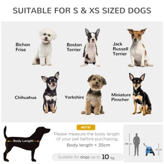 PawHut Πτυσσόμενο καρότσι σκύλου με ρυθμιζόμενο κουβούκλιο, τσάντα ...