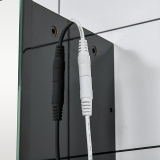 Ντουλάπα καθρέφτη μπάνιου kleankin τοίχου MDF με 3 ντουλάπια, 3 ράφ...