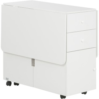 HOMCOM Πτυσσόμενο Τραπέζι Κουζίνας με 2 Συρτάρια και Ντουλάπι με Πό... HOMCOM Πτυσσόμενο Τραπέζι Κουζίνας με 2 Συρτάρια και Ντουλάπι με Πό...