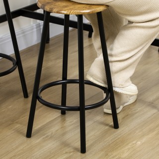 Σετ μπαρ HOMCOM 5 τεμαχίων με ψηλό τραπέζι και 4 σκαμπό σε βιομηχαν... Σετ μπαρ HOMCOM 5 τεμαχίων με ψηλό τραπέζι και 4 σκαμπό σε βιομηχαν...