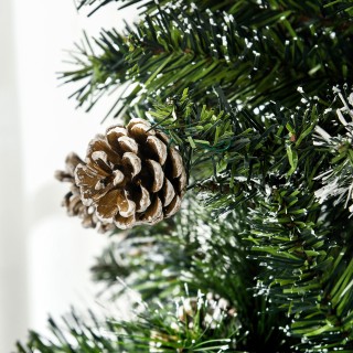 HOMCOM Τεχνητό χριστουγεννιάτικο δέντρο 180cm με κουκουνάρια, 618 κ...