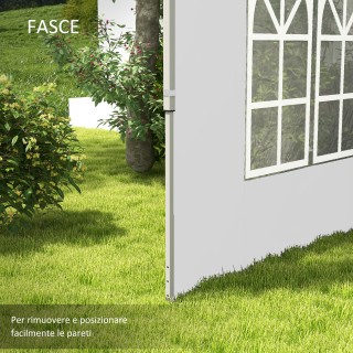 Outsunny 3x3 ή 3x4 τοίχοι κιόσκι με παράθυρα που περιλαμβάνονται, α...