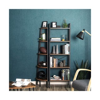 Γωνιακή Μεταλλική Ραφιέρα με 5 Ξύλινα Ράφια 34 x 34 x 159 cm VASAGL...