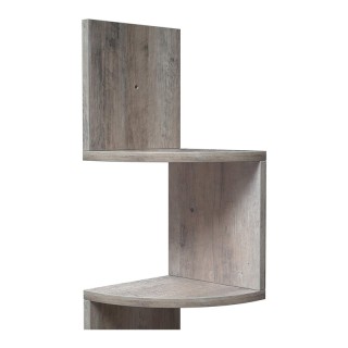 Γωνιακή Ξύλινη Ραφιέρα με 5 Ράφια 20 x 20 x 127.5 cm Χρώματος Γκρι ...