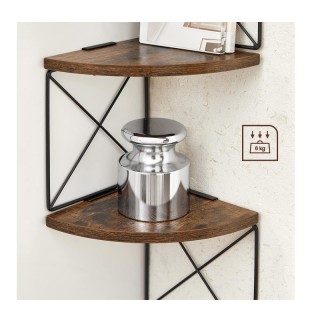 Γωνιακή Ξύλινη/Μεταλλική Ραφιέρα με 5 Ράφια 20 x 20 x 127.5 cm VASA... Γωνιακή Ξύλινη/Μεταλλική Ραφιέρα με 5 Ράφια 20 x 20 x 127.5 cm VASA...