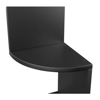 Γωνιακή Ξύλινη Ραφιέρα με 5 Ράφια 20 x 20 x 127.5 cm Χρώματος Μαύρο...