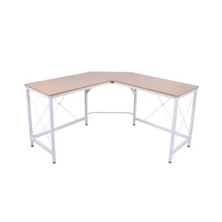 Γωνιακό Μεταλλικό Γραφείο 150 x 150 x 76 cm Χρώματος Λευκό HOMCOM 8...