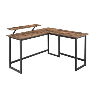 Γωνιακό Μεταλλικό Γραφείο 140 x 130 x 76 / 91.5 cm Χρώματος Σκούρο ...