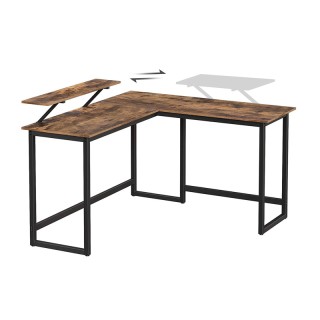 Γωνιακό Μεταλλικό Γραφείο 140 x 130 x 76 / 91.5 cm Χρώματος Σκούρο ... Γωνιακό Μεταλλικό Γραφείο 140 x 130 x 76 / 91.5 cm Χρώματος Σκούρο ...