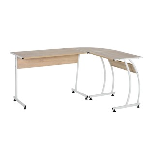 Γωνιακό Μεταλλικό Γραφείο Χρώματος Λευκό 152 x 112.5 x 74 cm HOMCOM... Γωνιακό Μεταλλικό Γραφείο Χρώματος Λευκό 152 x 112.5 x 74 cm HOMCOM...