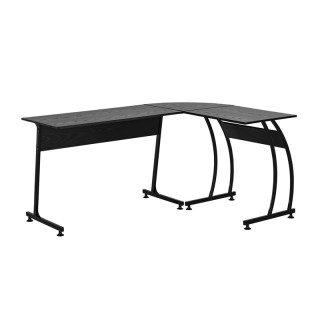 Γωνιακό Μεταλλικό Γραφείο Χρώματος Μαύρο 152 x 112.5 x 74 cm HOMCOM...