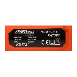 Γωνιακός Τροχός - Λειαντήρας 125 mm 1200 W Kraft&Dele KD-1721