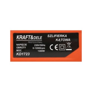 Γωνιακός Τροχός - Λειαντήρας 125 mm 1300 W Kraft&Dele KD-1723 Γωνιακός Τροχός - Λειαντήρας 125 mm 1300 W Kraft&Dele KD-1723