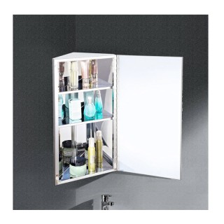 Γωνιακός Καθρέπτης Μπάνιου με Ντουλάπι 60 x 30 x 18.4 cm HOMCOM 02-... Γωνιακός Καθρέπτης Μπάνιου με Ντουλάπι 60 x 30 x 18.4 cm HOMCOM 02-...