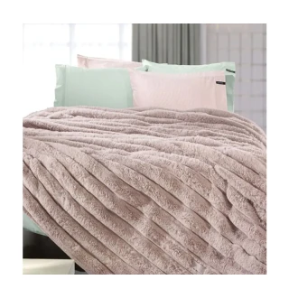 Plüschdecke King Size 260 x 240 cm St.Moritz Old Pink Guy Laro...