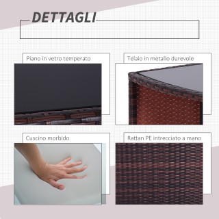 Σετ Έπιπλα Κήπου Outsunny σε Ράταν και Σίδερο 3 τμχ Σετ Τραπεζάκι κ... Σετ Έπιπλα Κήπου Outsunny σε Ράταν και Σίδερο 3 τμχ Σετ Τραπεζάκι κ...