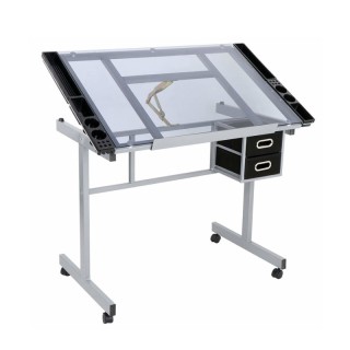 Μεταλλικό Γραφείο για Τεχνικό Σχέδιο με Ρυθμιζόμενη Γυάλινη Επιφάνε... Μεταλλικό Γραφείο για Τεχνικό Σχέδιο με Ρυθμιζόμενη Γυάλινη Επιφάνε...