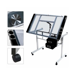Μεταλλικό Γραφείο για Τεχνικό Σχέδιο με Ρυθμιζόμενη Γυάλινη Επιφάνε... Μεταλλικό Γραφείο για Τεχνικό Σχέδιο με Ρυθμιζόμενη Γυάλινη Επιφάνε...