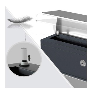 Γραμματοκιβώτιο από Ατσάλι 37 x 10.5 x 37 cm Χρώματος Ασημί Songmic...