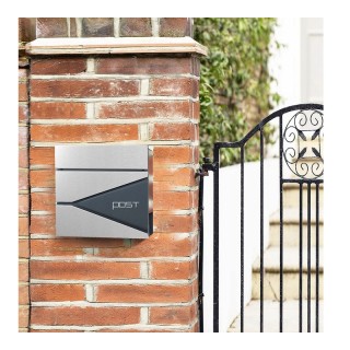 Γραμματοκιβώτιο από Ατσάλι 37 x 10.5 x 37 cm Χρώματος Ασημί Songmic... Γραμματοκιβώτιο από Ατσάλι 37 x 10.5 x 37 cm Χρώματος Ασημί Songmic...