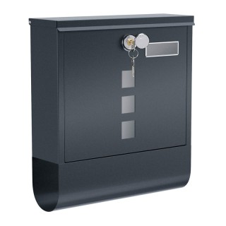 Γραμματοκιβώτιο από Ατσάλι 30.5 x 9.5 x 33.3 cm Χρώματος Ανθρακί So... Γραμματοκιβώτιο από Ατσάλι 30.5 x 9.5 x 33.3 cm Χρώματος Ανθρακί So...