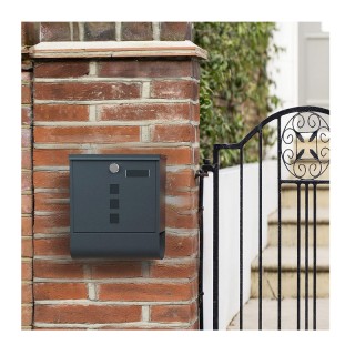 Γραμματοκιβώτιο από Ατσάλι 30.5 x 9.5 x 33.3 cm Χρώματος Ανθρακί So... Γραμματοκιβώτιο από Ατσάλι 30.5 x 9.5 x 33.3 cm Χρώματος Ανθρακί So...