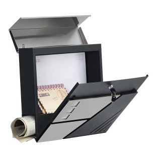 Γραμματοκιβώτιο από Ανοξείδωτο Ατσάλι 37 x 10.5 x 37 cm Songmics GM...