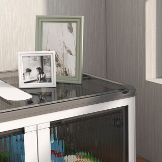 HOMCOM 69L Στοιβαζόμενο και αναδιπλούμενο πλαστικό δοχείο με καπάκι...