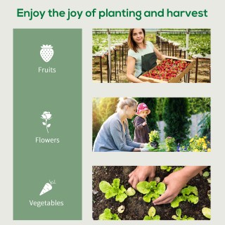 Outsunny Vertical Plant Θερμοκήπιο με 4 Ράφια Ατσάλι και Λευκό PVC,...