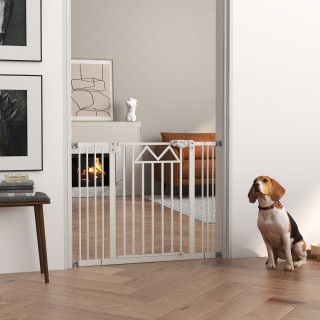 PawHut Gate για Small and Medium Dogs with Automatic Close, in Stee...