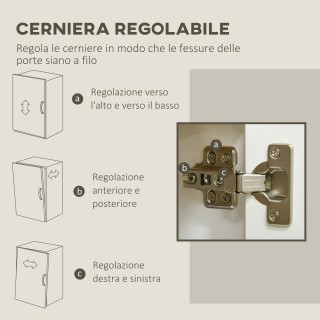 Ντουλάπι πολλαπλών χρήσεων HOMCOM με 2 ντουλάπια σε 2 επίπεδα σε μο...