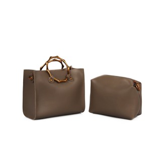 Γυναικεία Τσάντα Χειρός με Λουράκι Χρώματος Taupe Laura Ashley Tisb...