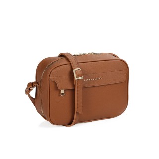 Γυναικεία Τσάντα με Διπλό Φερμουάρ Χρώματος Καφέ Laura Ashley Furle...