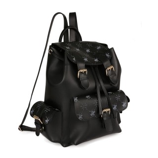 Γυναικεία Τσάντα Πλάτης με Τσέπες Χρώματος Μαύρο Beverly Hills Polo...