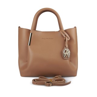 Γυναικεία Τσάντα Χειρός Χρώματος Camel Beverly Hills Polo Club 701 ...