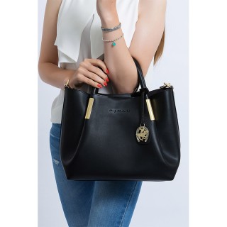 Γυναικεία Τσάντα Χειρός Χρώματος Μαύρο Beverly Hills Polo Club 701 ...