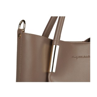 Γυναικεία Τσάντα Χειρός Χρώματος Taupe Beverly Hills Polo Club 701 ...