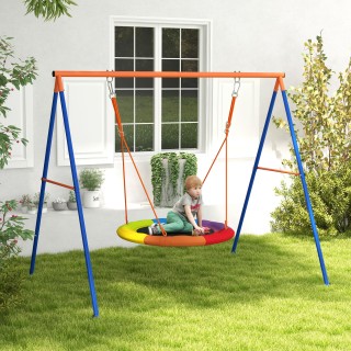 Outsunny Garden Nest Swing για 1-2 Παιδιά σε ενισχυμένο μέταλλο, 19...