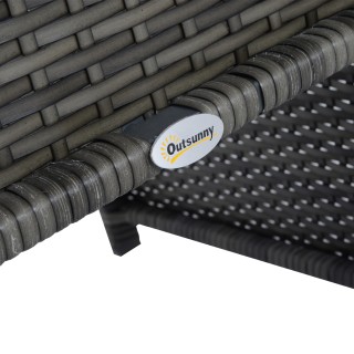 Σετ έπιπλα κήπου Outsunny σε καναπέ PE Rattan και 2 πολυθρόνες με τ... Σετ έπιπλα κήπου Outsunny σε καναπέ PE Rattan και 2 πολυθρόνες με τ...