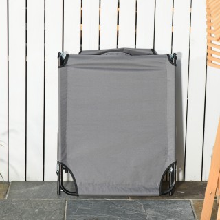 Outsunny πτυσσόμενη ξαπλώστρα με επένδυση προσώπου και ανακλινόμενη...