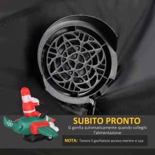 Φουσκωτός Άγιος Βασίλης με Ενσωματωμένα Φώτα HOMCOM 844-405V90