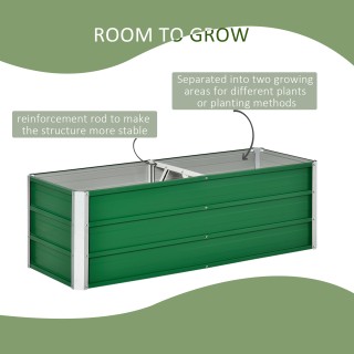 Ζαρντινιέρα κήπου χωρίς πάτο με 2 περιοχές καλλιέργειας, ατσάλι, 12... Ζαρντινιέρα κήπου χωρίς πάτο με 2 περιοχές καλλιέργειας, ατσάλι, 12...