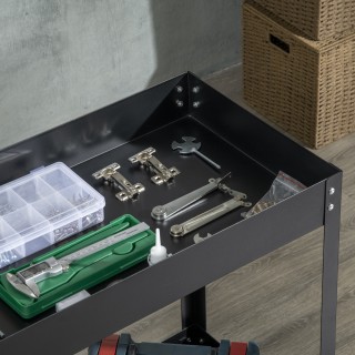 Ατσάλινο Τρόλεϊ Εργαλείων με 2 Ράφια 84.5 x 38 x 84 cm DURHAND B20-... Ατσάλινο Τρόλεϊ Εργαλείων με 2 Ράφια 84.5 x 38 x 84 cm DURHAND B20-...