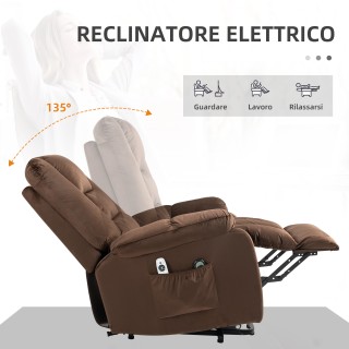 HOMCOM Relaxing Lift Chair, Ανακλινόμενη, Μασάζ και Θερμαινόμενη σε...