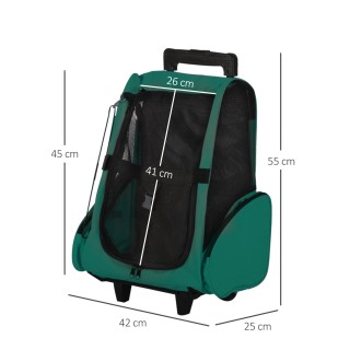 Σακίδιο Πλάτης - Τρόλεϊ για Μεταφορά Κατοικίδιων 42 x 25 x 55 cm Χρ...