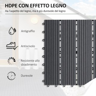 Outsunny Garden Tiles Interlocking Σετ 11 πλακάκια πλακοστρώσεων κή... Outsunny Garden Tiles Interlocking Σετ 11 πλακάκια πλακοστρώσεων κή...