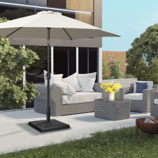 Outsunny 19kg και 51x51x32cm βάση ομπρέλας από ρητίνη και χάλυβα γι...