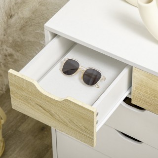 Συρταριέρα HOMCOM 5 συρταριέρα για την κρεβατοκάμαρα με σκαλιστά χε... Συρταριέρα HOMCOM 5 συρταριέρα για την κρεβατοκάμαρα με σκαλιστά χε...