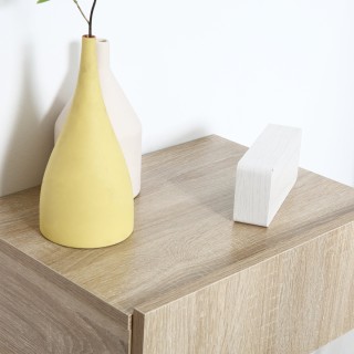 Σετ HOMCOM 2 Κρεμαστά Ξύλινα Κομοδίνα, Μοντέρνο Σχέδιο, 40x30x15cm ...